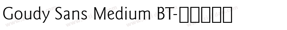 Goudy Sans Medium BT字体转换